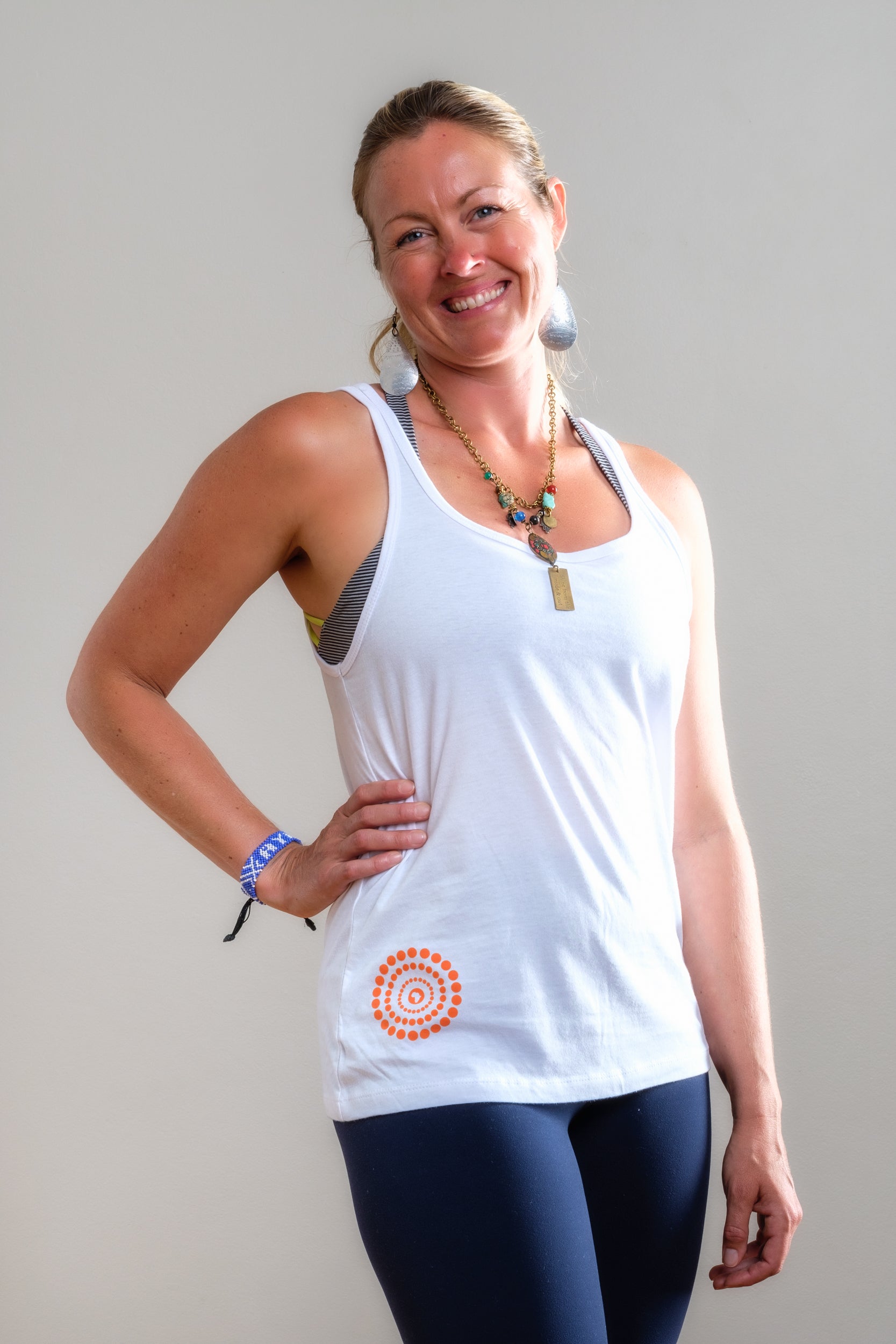 WOMENS RELAXED JERSEY TANK - WHITE